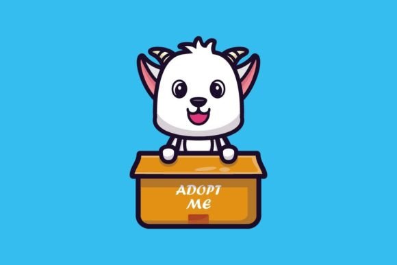 Download Cute Goat in Box Cartoon Character - Premium Resources