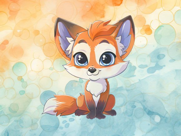 Download Cute Baby Fox Cub PNG Graphic - Premium Bundle
