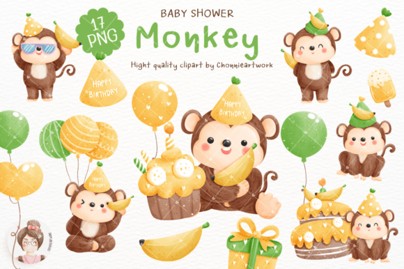 Download Baby Boy Monkey Clipart, Baby Shower - Monkey clipart Collection