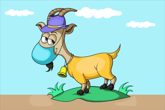 Download Cute Goat Likes to Wear Yellow Clothes - Premium Resources