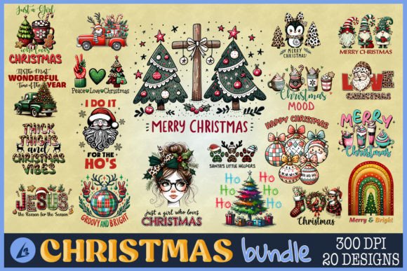 Download Retro Christmas Sublimation Bundle - Premium Resources