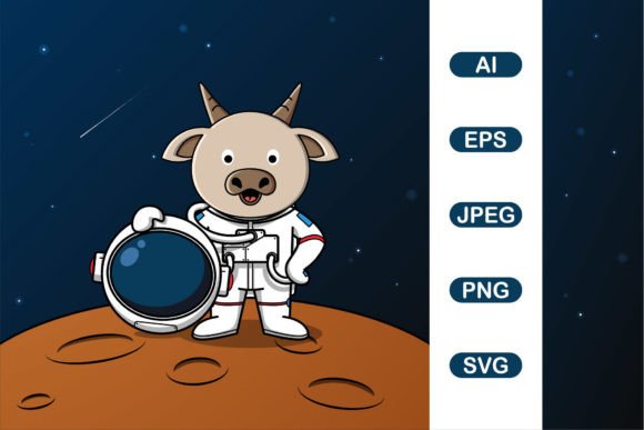 Download Cute Goat Astronaut - Cute goat Collection