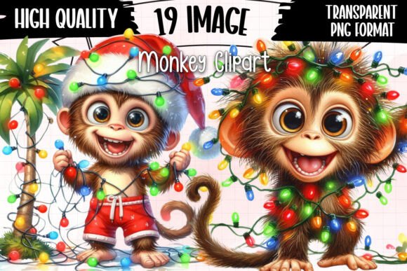 Download Monkey Clipart Christmas Monkey Tropical - Monkey clipart Collection