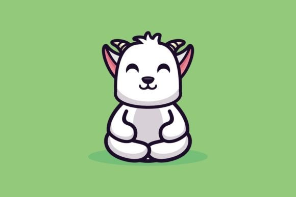 Download Cute Goat Do Meditation Premium Vector - Premium Bundle
